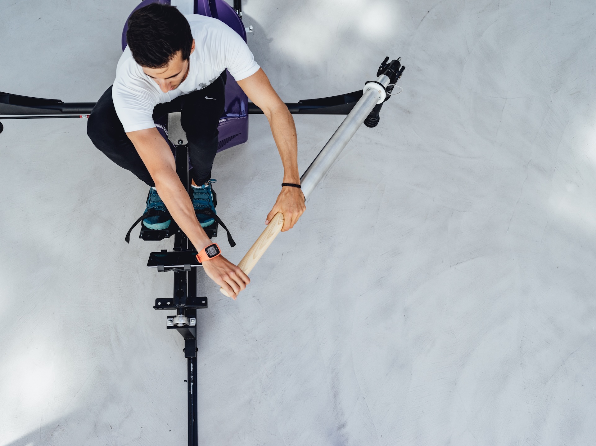 Professional rower on a BIOROWER Pro, the worlds most realistic rowing machine